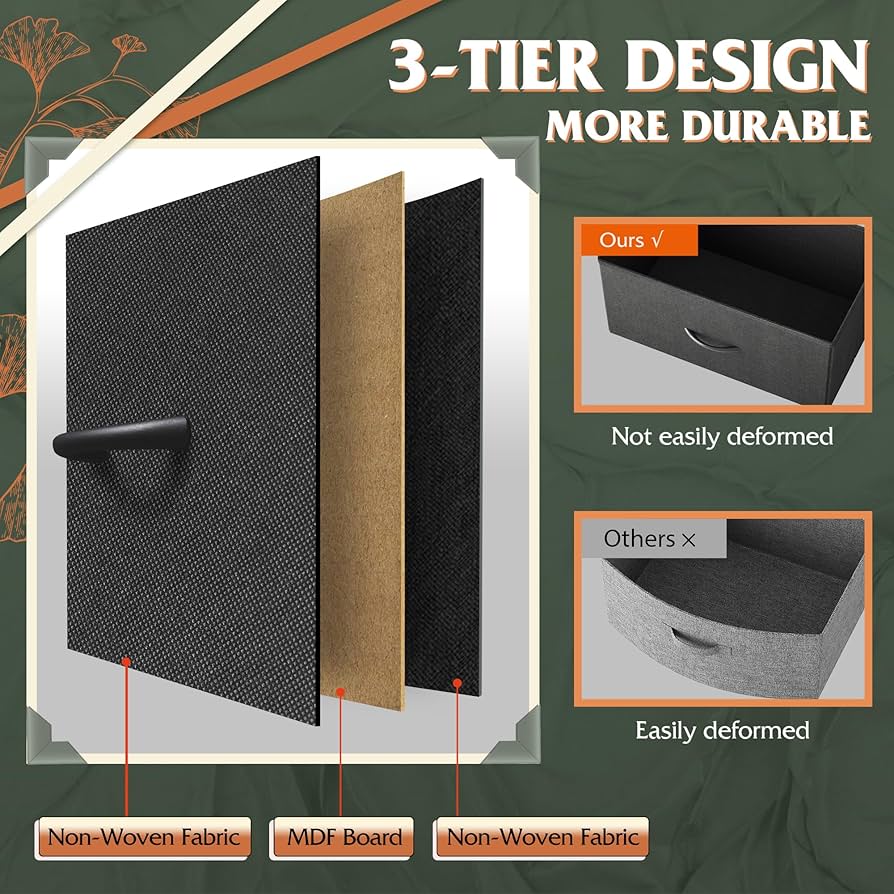 9-Drawer Dresser, Fabric Storage Tower for Bedroom