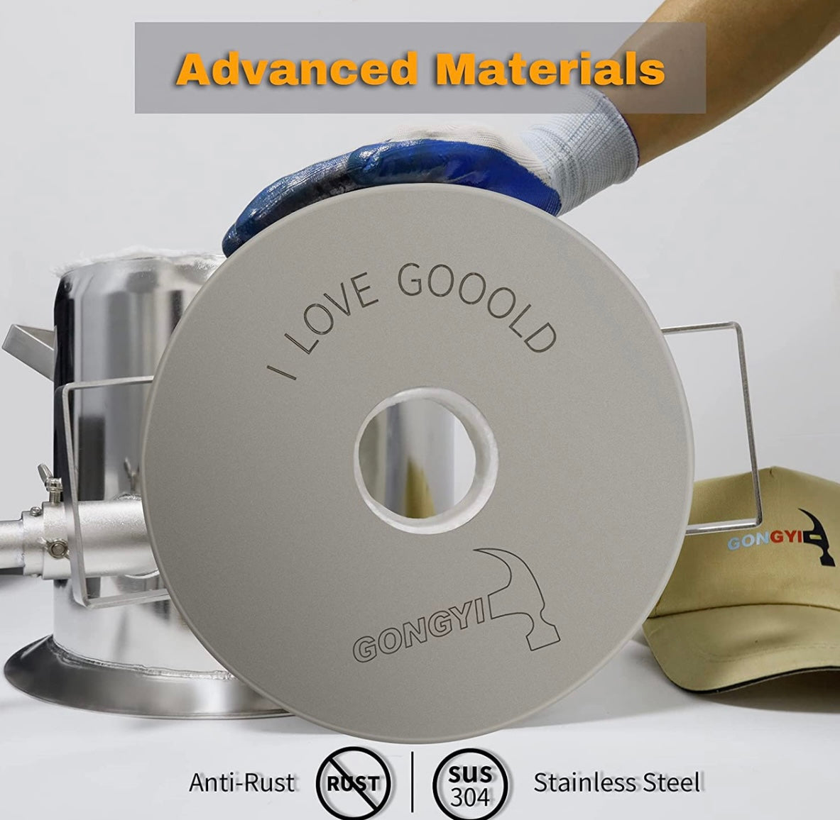 GONGYI 12KG LARGE Capacity Deluxe Kit Propane Melting Furnace Smelter Full Stainless Steel 304 for Scrap Metal Recycle Melting Copper Aluminum Includes Crucible and Tongs