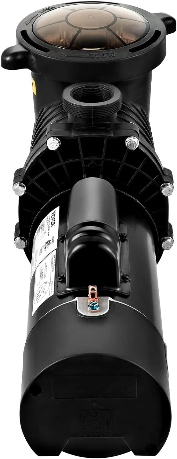 2.0HP Inground /Above Ground Pool Pump, 5520 GPH Max Flow, 230 V, 1500 W Dual Speed Energy Saving Swimming Pool Motor for in/above Ground Pool w/ Strainer Basket, Certificate of ETL for Security