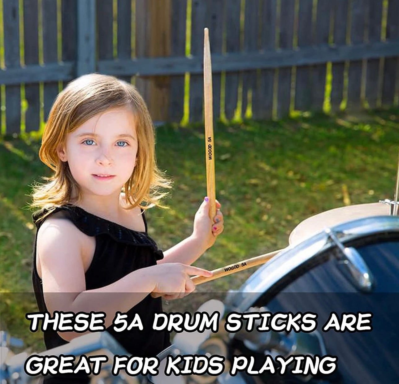 WOGOD 5A Maple Drum Sticks, Two Pair