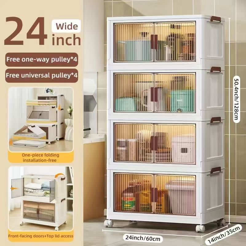 4/5 Layers Large/Middle Size 20”/24”Stackable Storage Cabinets