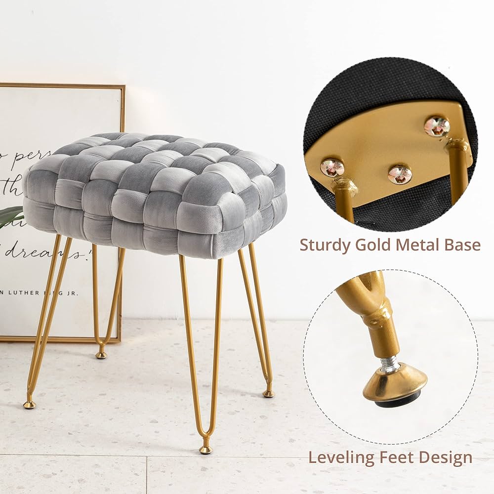 Helena Woven Vanity Stool / Foot Stool