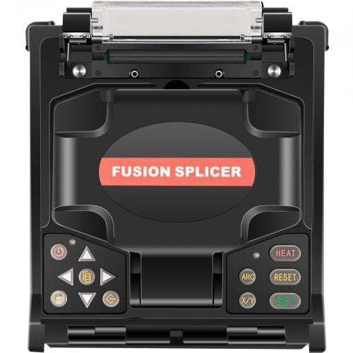 Fiber Fusion Splicer Automatic Focus A-80S FTTH Fiber Optic Fusion Splicer Kit 5 Inch Digital LCD Screen Fusion Splicer Machine Optical Fiber Cleaver Kit