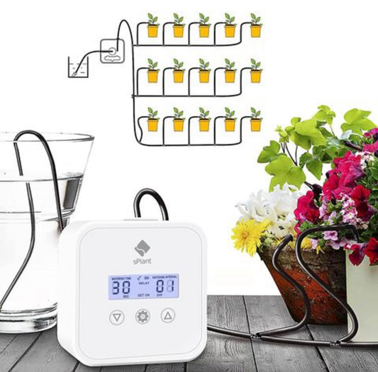 LCD Automatic Drip Irrigation Kit for 15 Plants, DIY Plant Self Watering System Device Digital