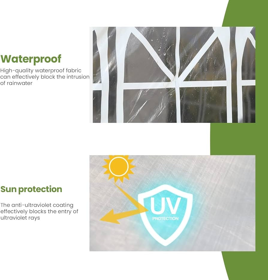 10x30 Party Tent Wedding Patio Gazebo Outdoor Carport Canopy Shade with Side 8 Removable Walls