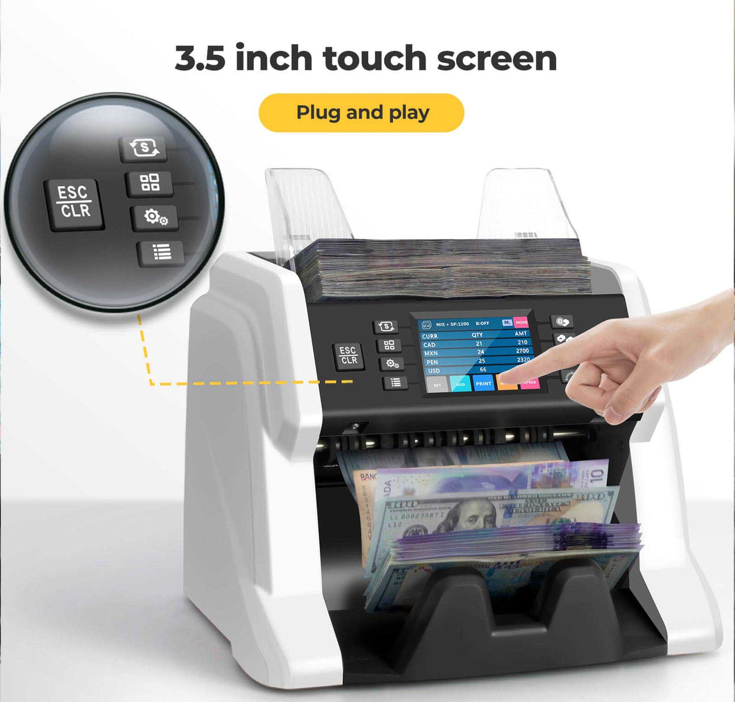 BANK GRADE MIXED MONEY COUNTER BC-55