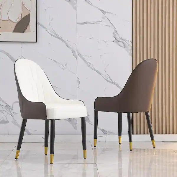 Rectangular Dining Table Set With Golden Metal Base