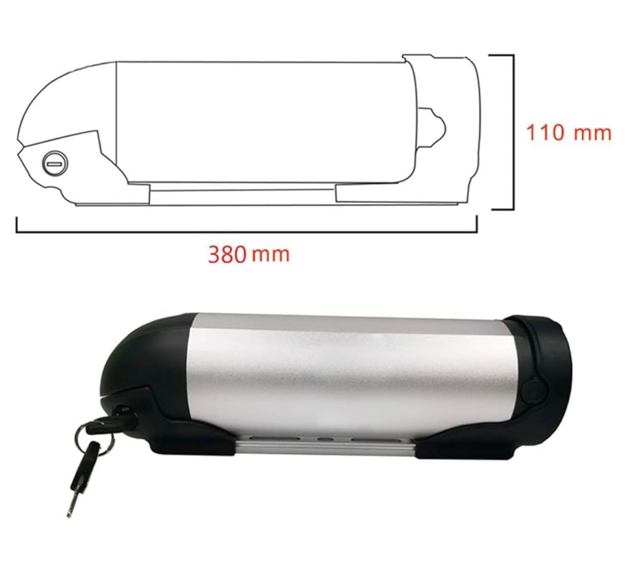 E-Bike Battery 24V Water Bottle Lithium Battery Rechargeable Li-ion Battery for 50-850W Motors. Excluding Adapter.