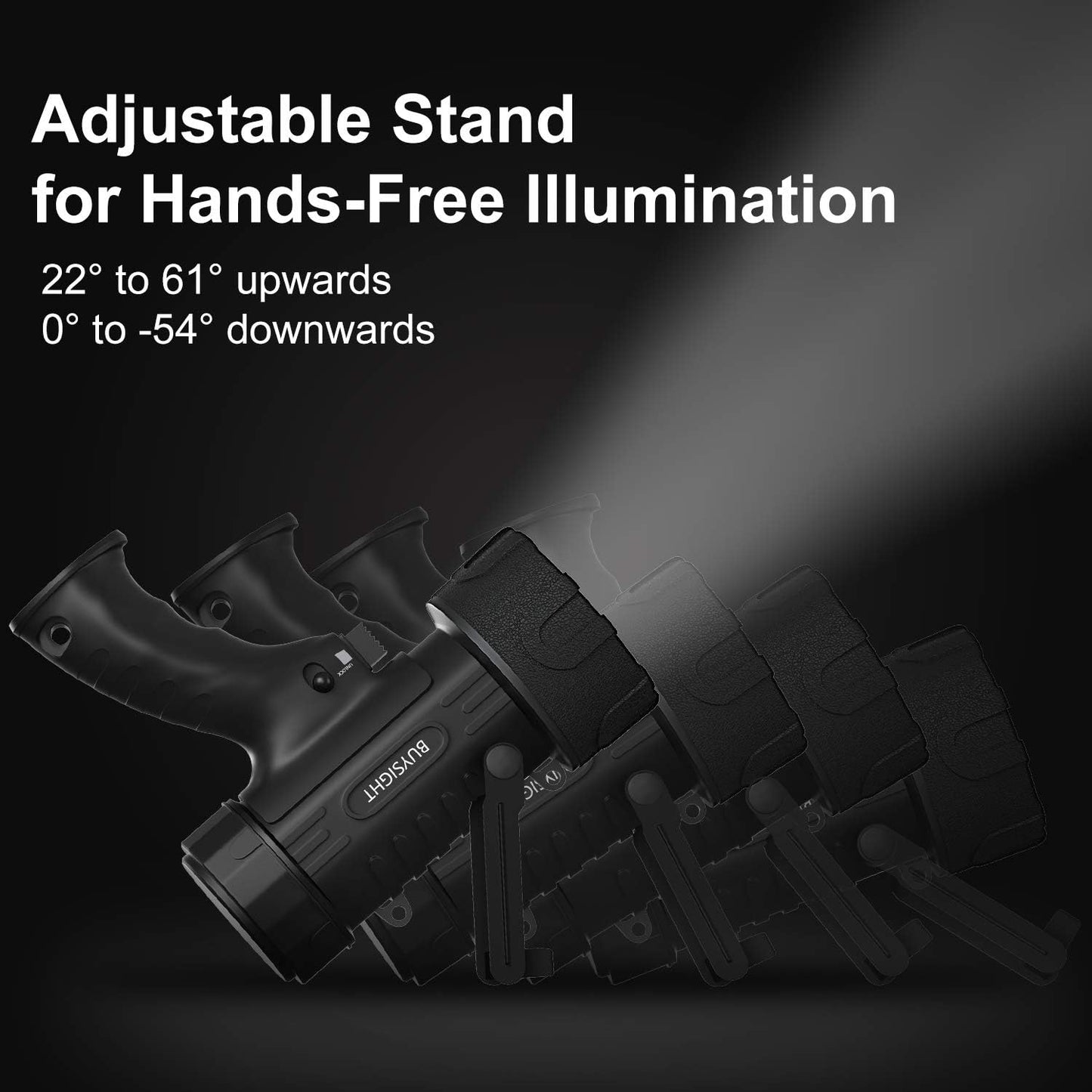 Rechargeable Spotlight Flashlight, Hand held Spotlight 120000 lumens Waterproof Flashlight Hunting Lamp with red Filter