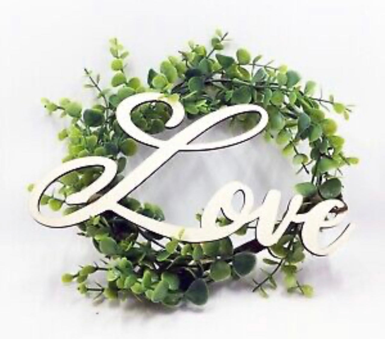 2 Pack DIY Artificial Boxwood Wreath with Sign for Home Wedding Party Decoration