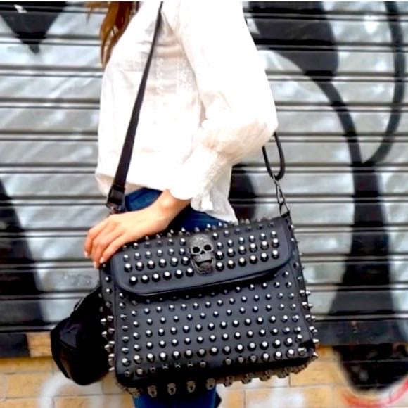 NWT S Carlton Skull and Stud Crossbody Bag