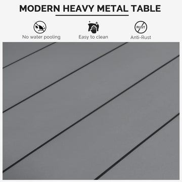 PURPLE LEAF (10 seats)Patio Dining Table with Aluminum Frame Table. 99”x39”