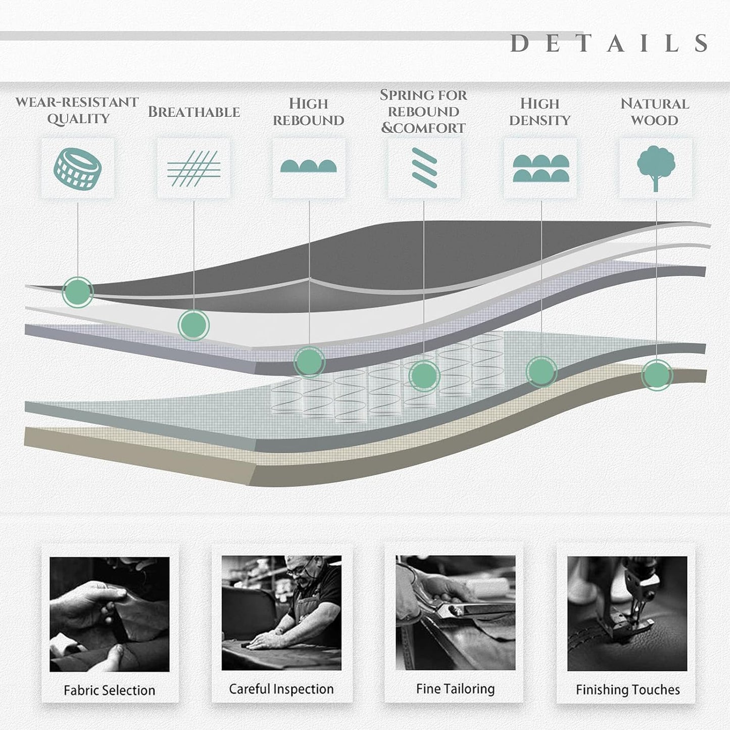 Big & Tall 400lb Office Chair - High Back Executive Computer Chair Heavy Duty Metal Base and Adjustable Tilt Angle Large Bonded Leather Desk Swivel Chair, Ergonomic Design for Lumbar Support
