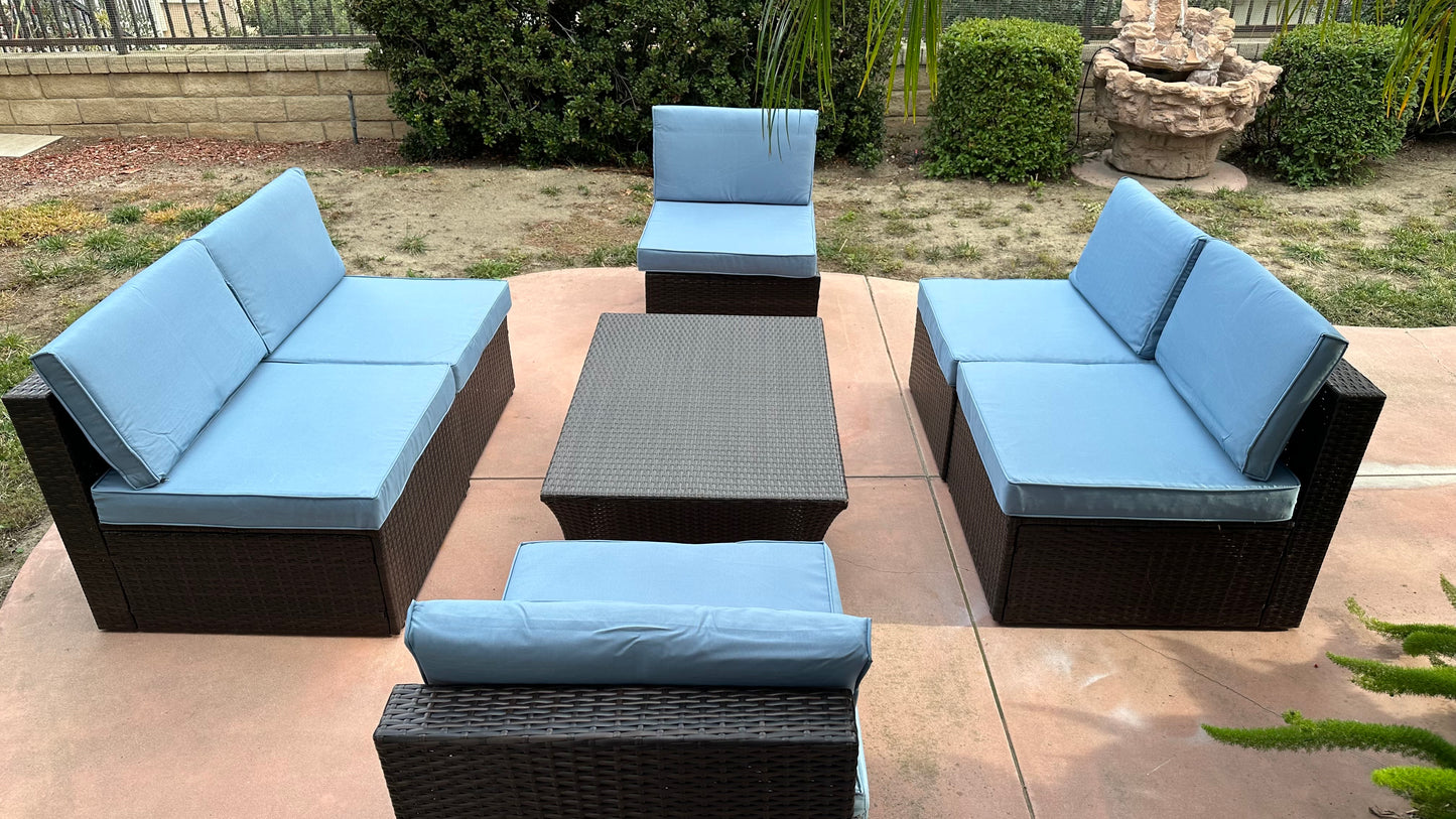 Patio Sofa Furniture Sets 2 pieces PE Rattan Wicker. More quantities provided