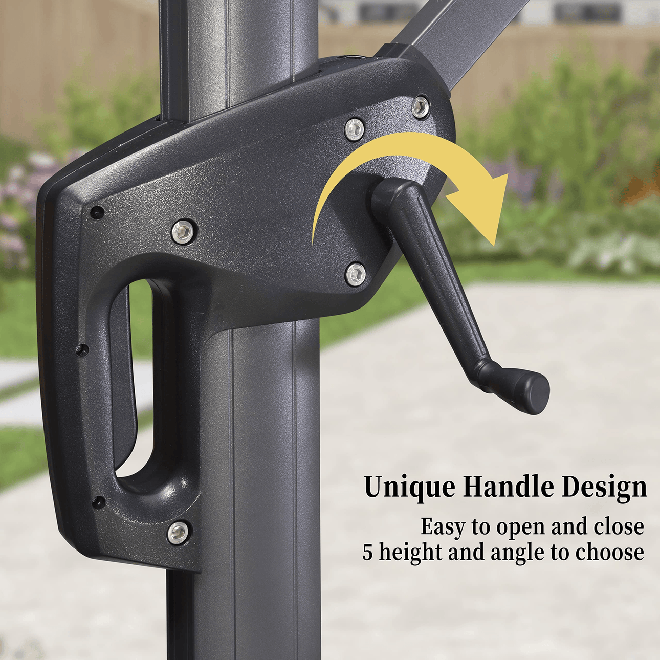 PURPLE LEAF Rectangle 8x8 ft Patio Economical Umbrella. Grey