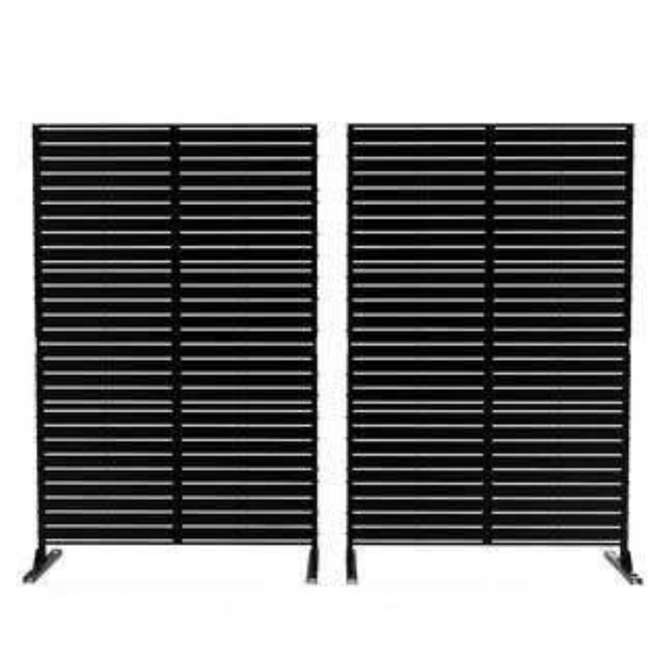 Galvanized Steel Garden Fence Outdoor Privacy Screen Garden Screen Panels in Black