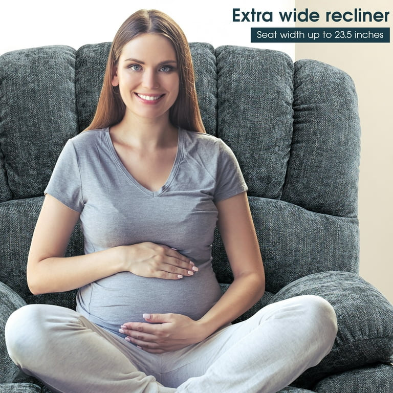 Recliner Chair, Rocking Chair with Massage and Heat, Power Lift Recliner Chair with 8-Point Vibration Massage and Lumbar Heating for Living Room, Bedroom, Nursery