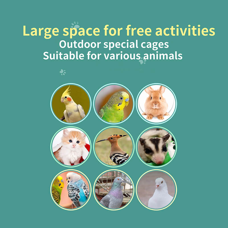 57.48" Bird Cage with Rolling Stand - Parakeets Cockatiels Parrot Green Cheek Conures Pigeons Lovebird