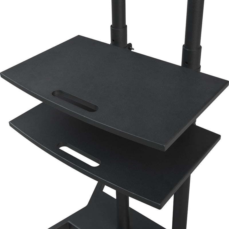 Adjustable Mobile TV Stand TV Cart for 55 to 80in Rolling TV Cart