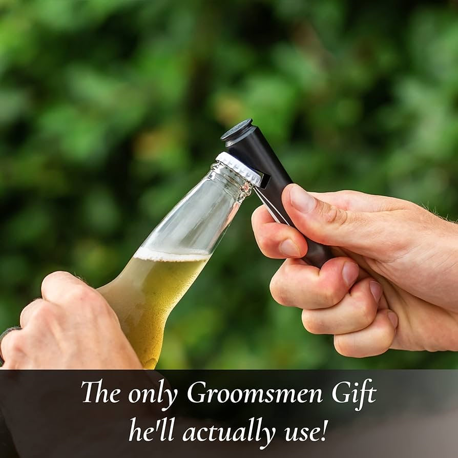 Groomsmen Gifts for Wedding - Engraved ‘GROOMSMAN' 50 Cal Bottle Opener I Set of 1 I Groomsman Gifts for Wedding I Perfect for Groomsmen Proposal I Groomsman Proposal Gifts