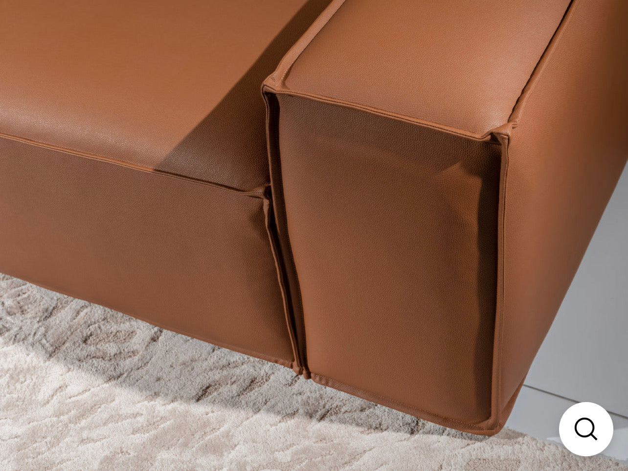 End Year Special Offer!!Glam 3-seater Upholstered Brown Leather Modular Sofa Couch. Modern Leather-Covered Sofa, crafted with sophistication comfort in mind