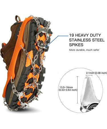 IPSXP Crampons Ice Cleats Traction Snow Grips for Boots Shoes Women Men Kids Anti Slip 19-26 Stainless Steel Spikes Safe Protect for Hiking Fishing Walking Climbing Mountaineering
IPSXP Crampons Ice Cleats Traction Snow Grips for Boots Shoes Women Men