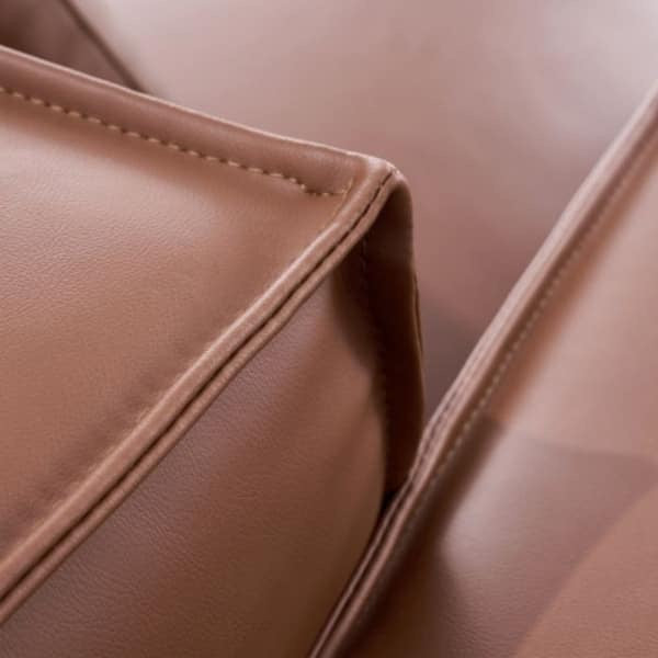 End Year Special Offer!!Glam 3-seater Upholstered Brown Leather Modular Sofa Couch. Modern Leather-Covered Sofa, crafted with sophistication comfort in mind