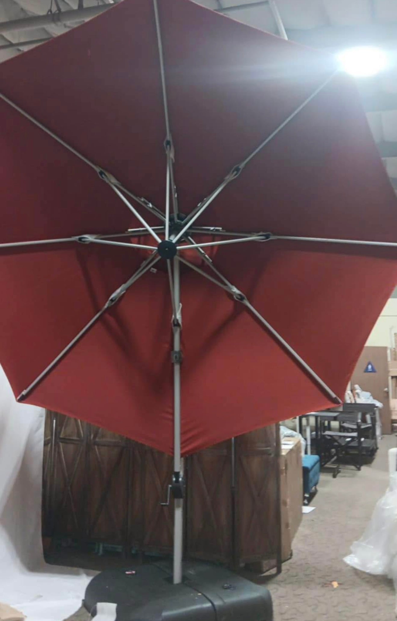 10’ Purple Leaf Round Cantilever Patio Umbrella Brick Red(base not included)