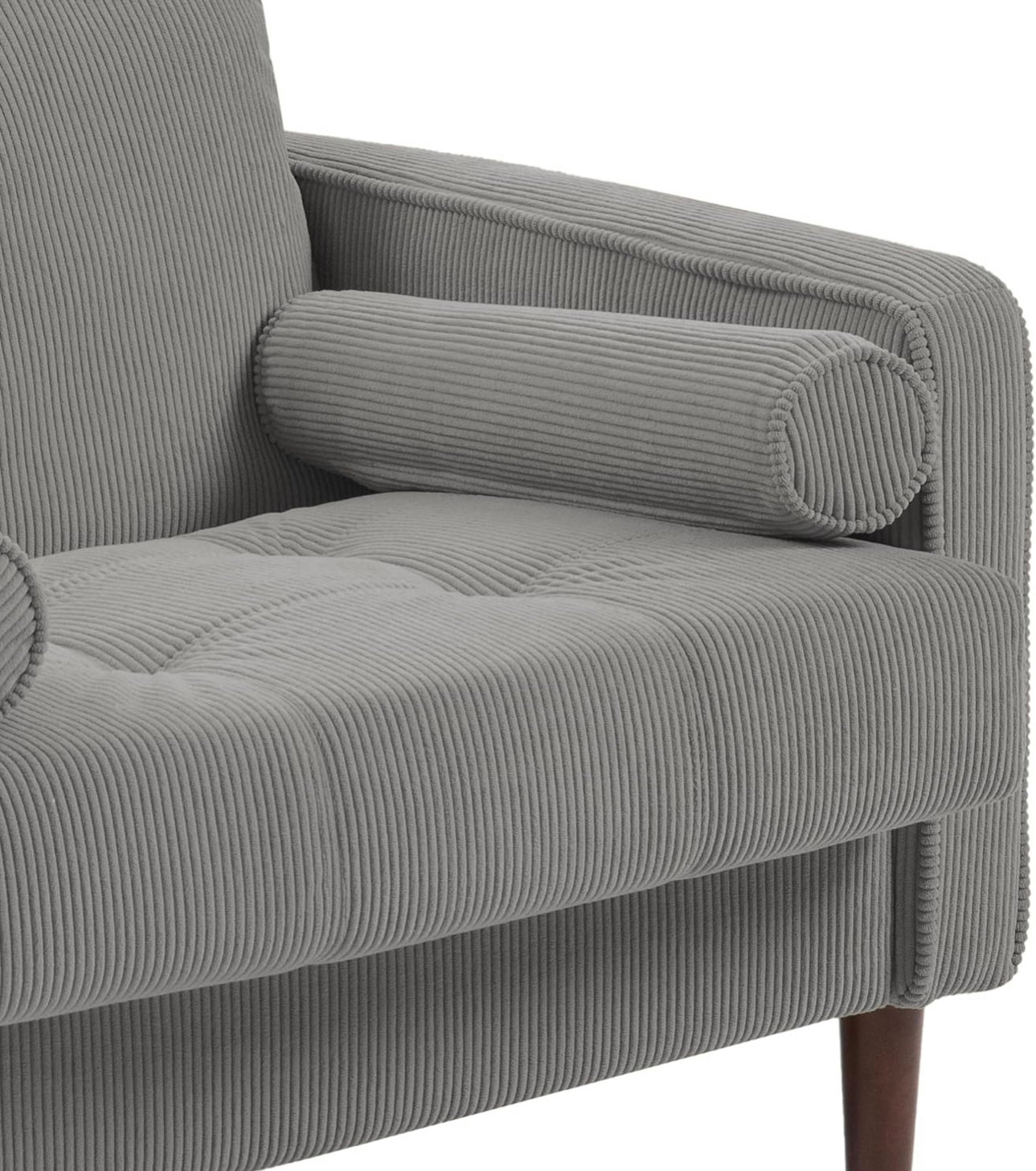 Oversized Accent Chair.Corduroy Fabric Mid Century Modern Armchair with Large Seat for Living Room Bedroom Reading