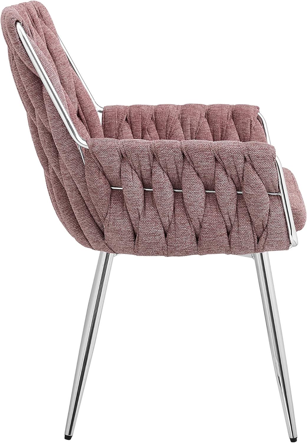 Art Modern Dining Chairs, Hand Weaving Accent Chairs
