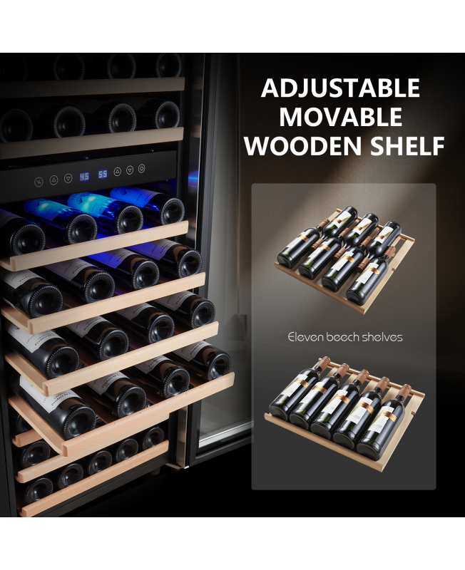 6.7 Cu.ft 73 Bottle Touch Control Compressor Wine Cooler Dual Zone