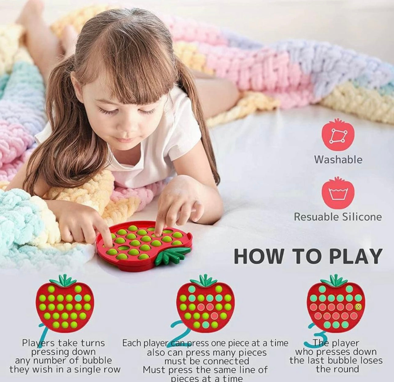 12Pcs Sensory Fidget Toys Gift Set,PopIt Party Favors, Autistic ADHD Stress Relief Tools Poppers