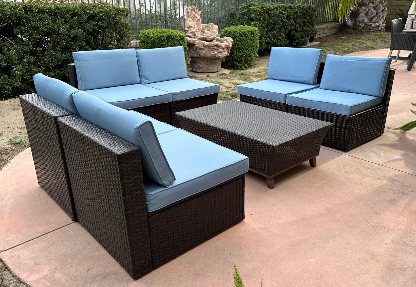 Patio Sofa Furniture Sets 2 pieces PE Rattan Wicker. More quantities provided