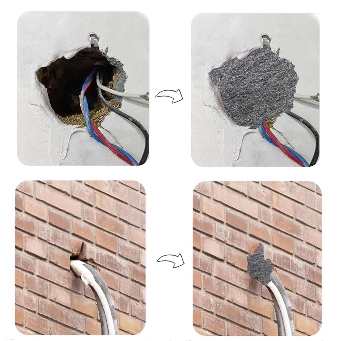 Steel Wool Roll, 0000 Steel Wool 40ft, Thick Wire Filling Fabric Hole Filler DIY Kit, Hardware Cloth, Gap Blockers Keep animals away from holes/wall cracks/ducts/vents in workshops/houses/garages