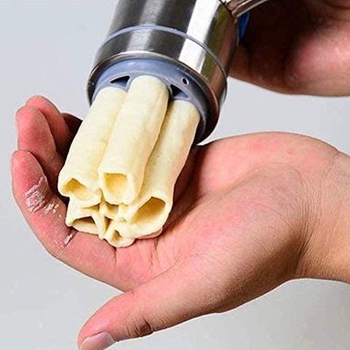 Stainless Steel Manual Noodles Press Machine Pasta Maker with 5 Noodle Molds
