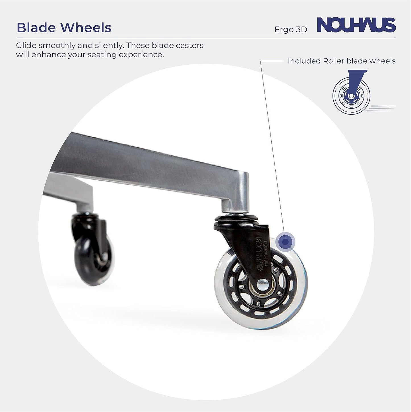 Ergo3D Ergonomic Office Chair - Rolling Desk Chair with 3D Adjustable Armrest, 3D Lumbar Support and Blade Wheels - Mesh Computer Chair, Gaming Chairs, Executive Swivel Chair (Black)