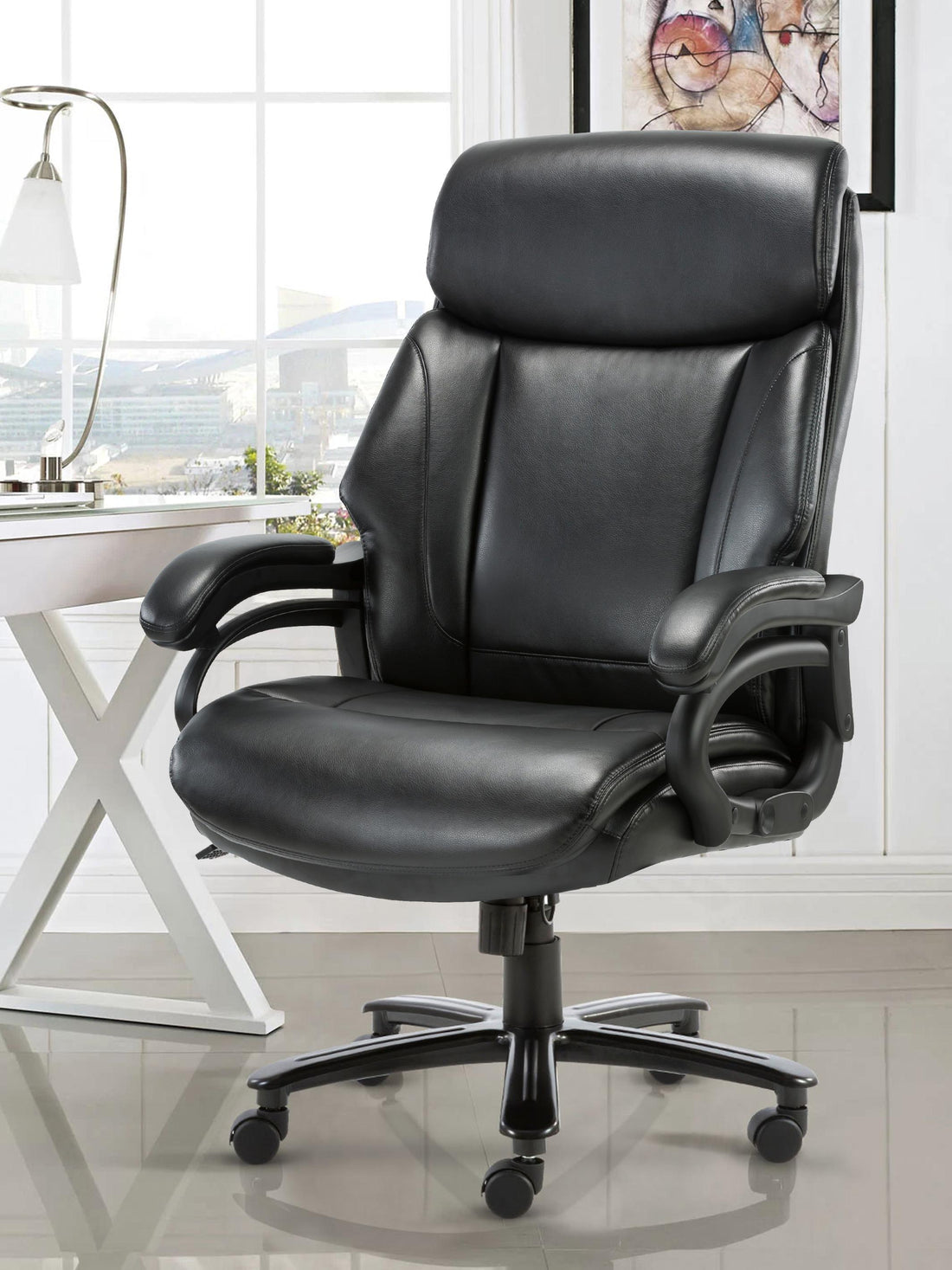 Executive Big and Tall 400lbs PU Leather Office Chair