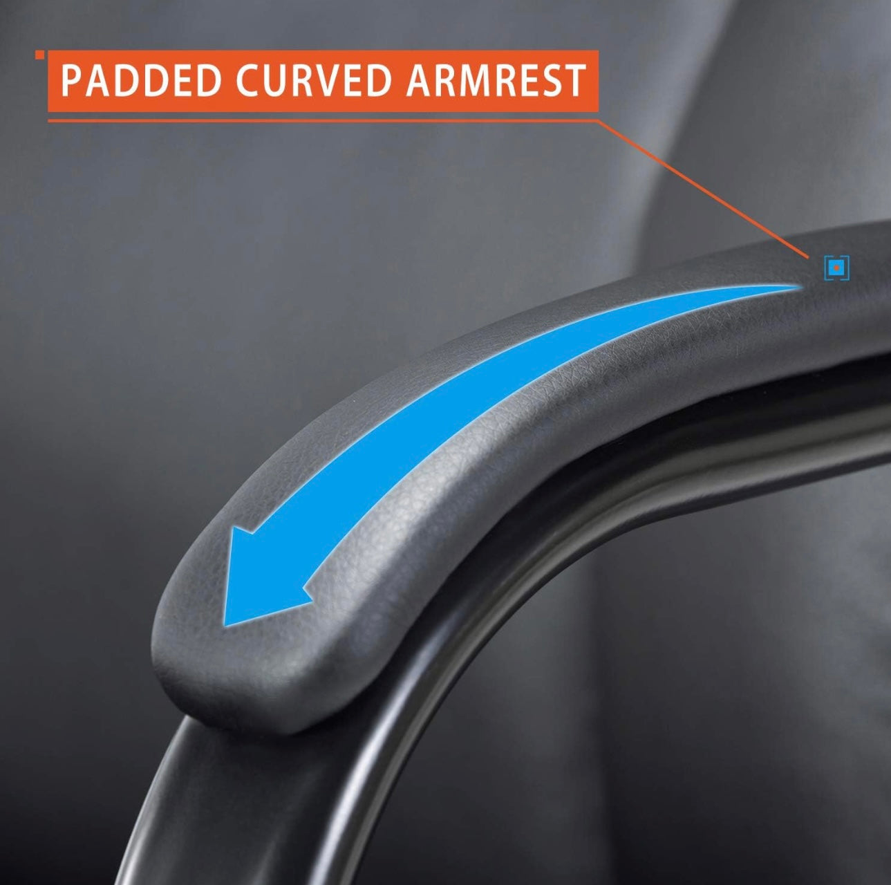 Reading Guest Chair - Black | Leather | Padded Arm Rest | Stackable Leather Seat Waiting Room Chair with Metal Frame
