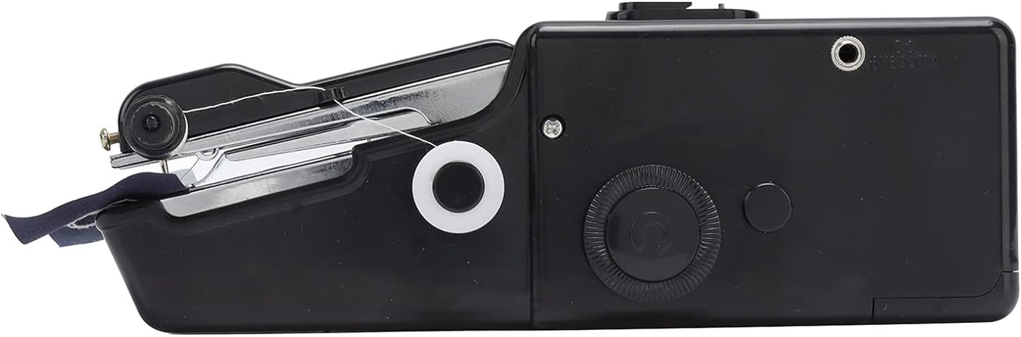 Electric Mini Sewing Machine, Handheld Sewing Machine Easy Operation Smoothing Lines Portable Lightweight for Traveling(Black)