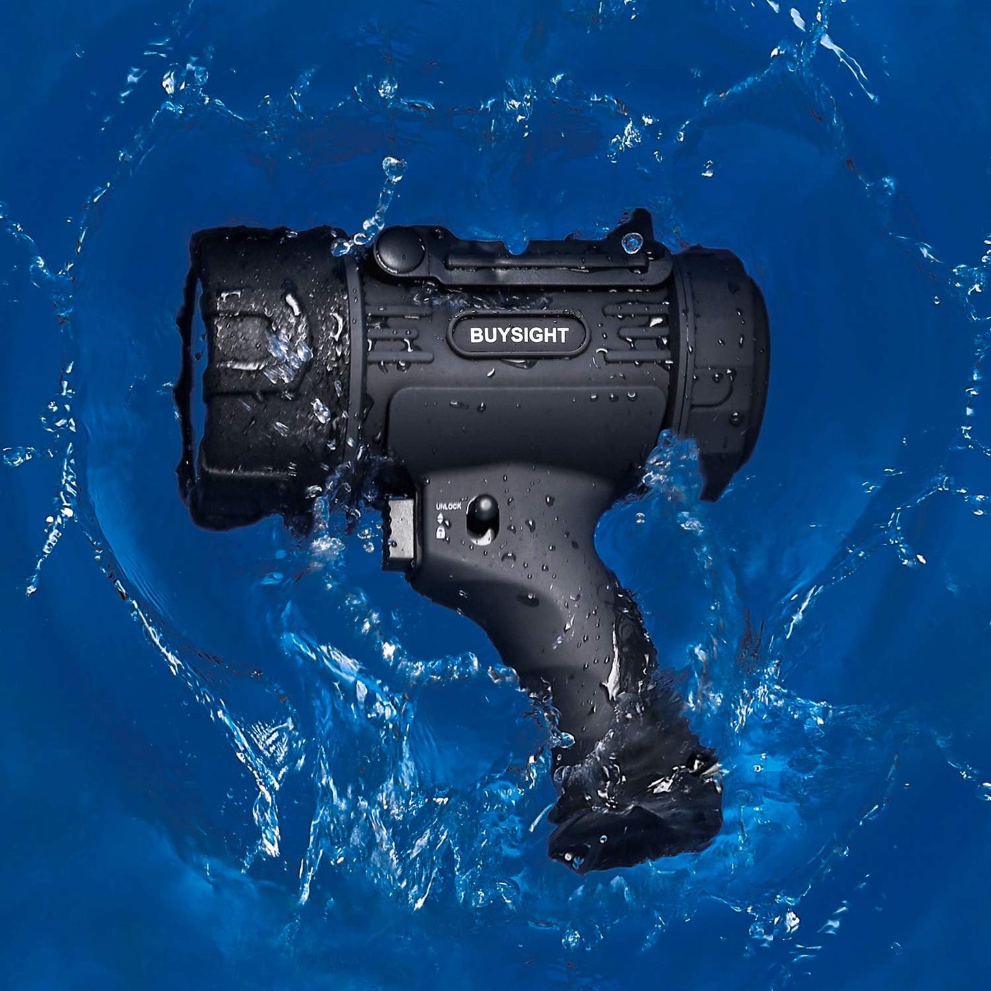Rechargeable Spotlight Flashlight, Hand held Spotlight 120000 lumens Waterproof Flashlight Hunting Lamp with red Filter