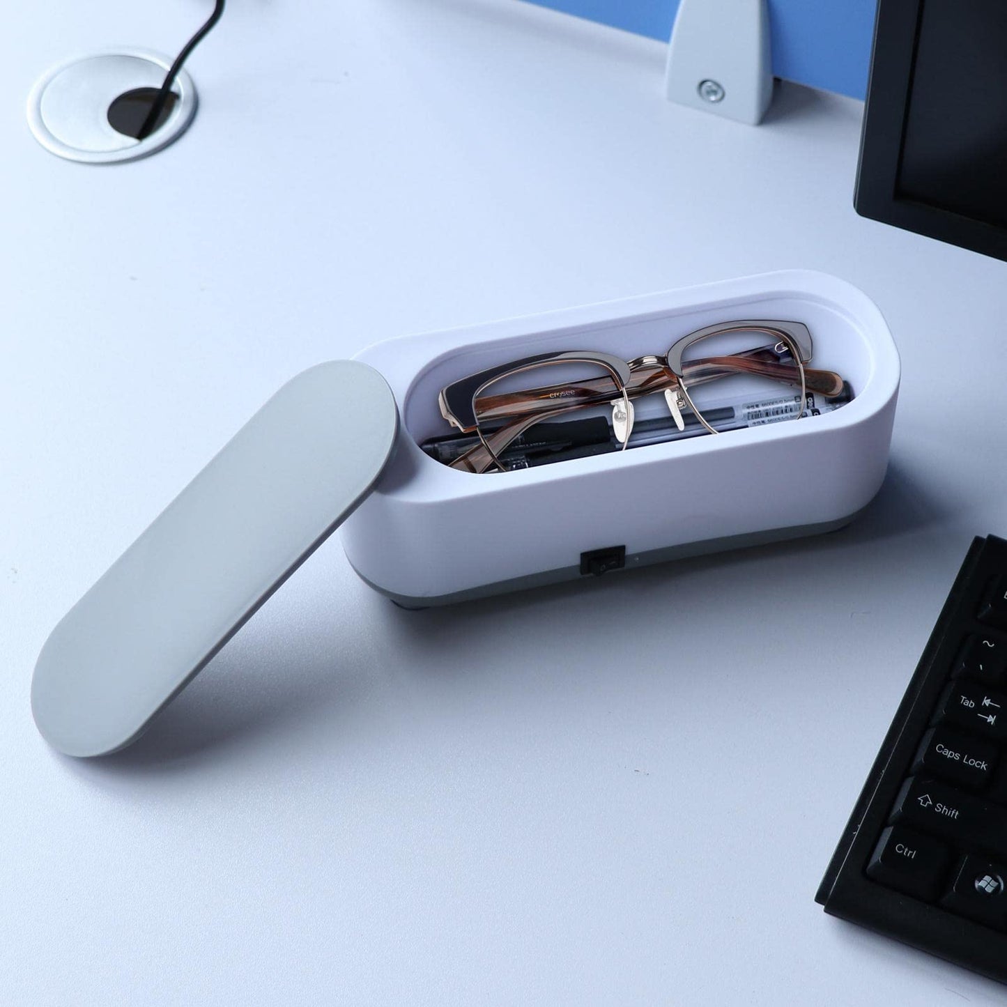 Portable Household Professional Ultrasonic Jewelry Cleaner Timer Vibration Wash Cleaner Washing Jewelry Watch Eye Glasses Ring Cleaning Machine Basket