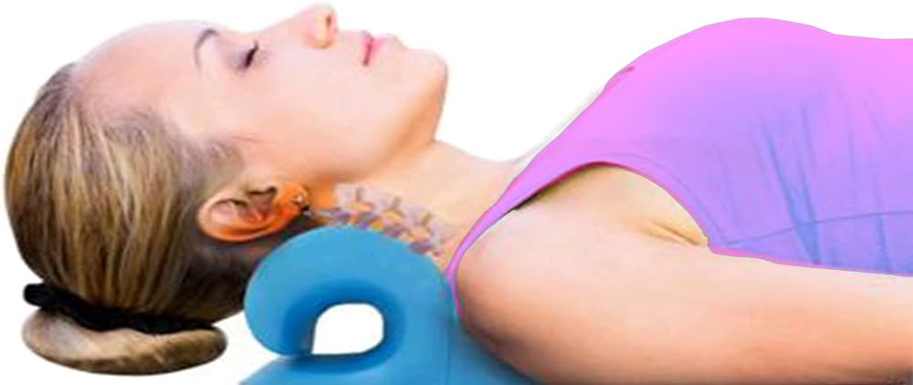 Advantage Neck and Shoulder Cervical Traction Pillow, Blue