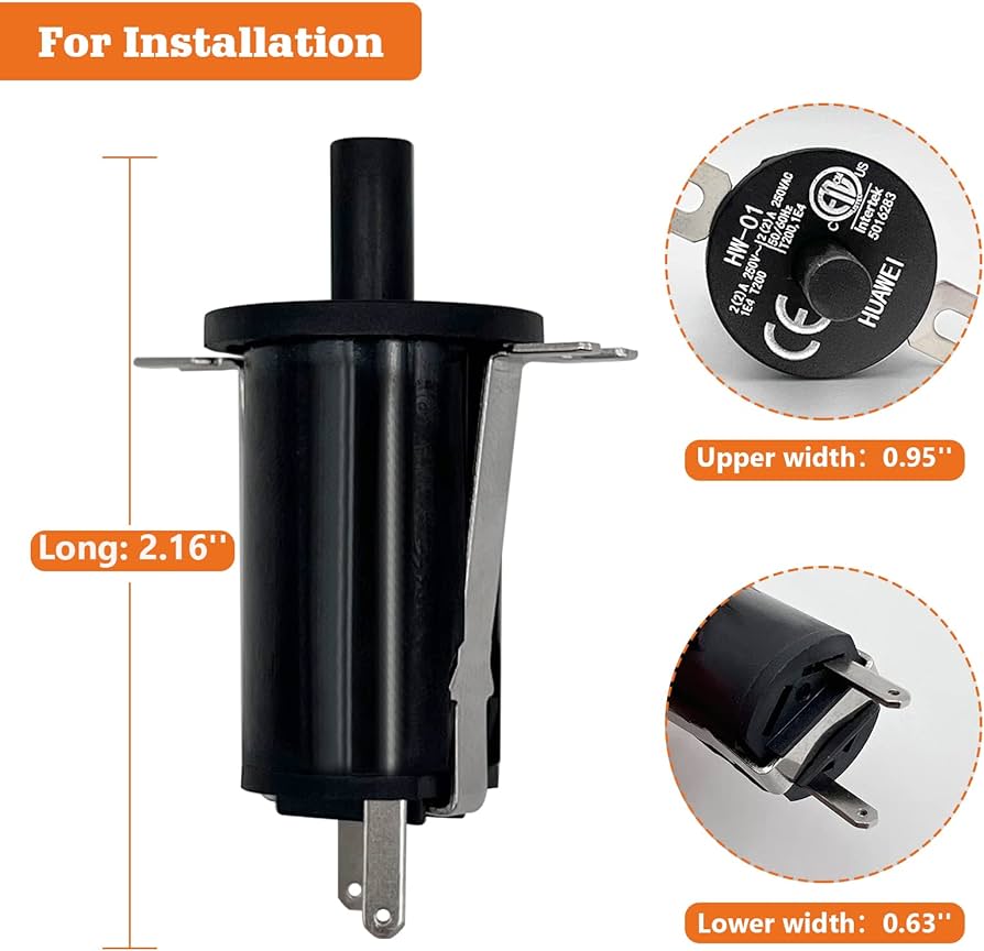 Replacement for Masterbuilt Hopper Lid/Door Switch & Electric Wire Kit
