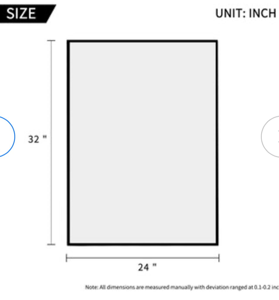 PS Frame Wall Bathroom Mirror 23.6-in W x 31.5-in H Black Framed
