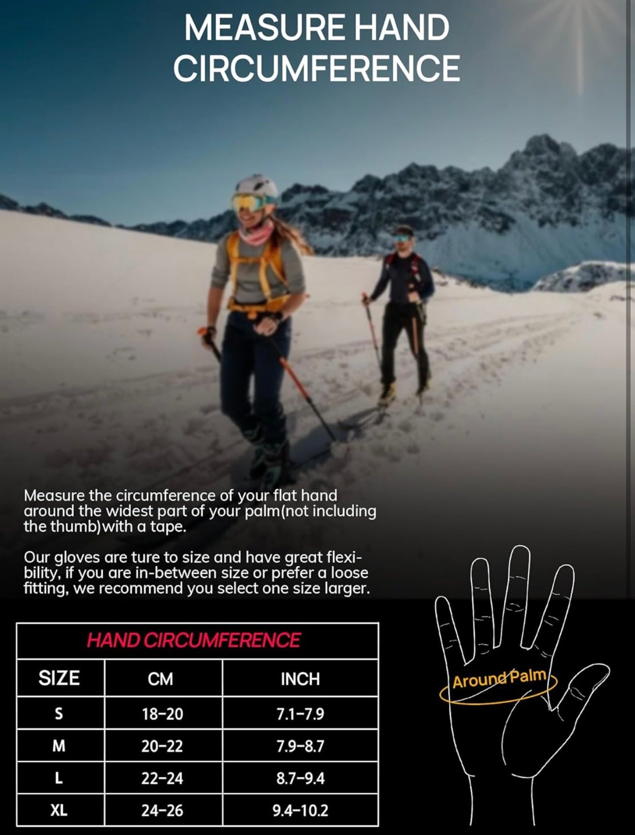 Winter Gloves for Men Waterproof: Ski 3M Thinsulate -20℉ Windproof Warm Women Glove with Touchscreen SBR Pad
