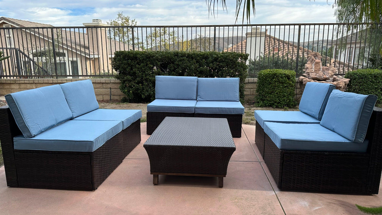 Patio Sofa Furniture Sets 2 pieces PE Rattan Wicker. More quantities provided
