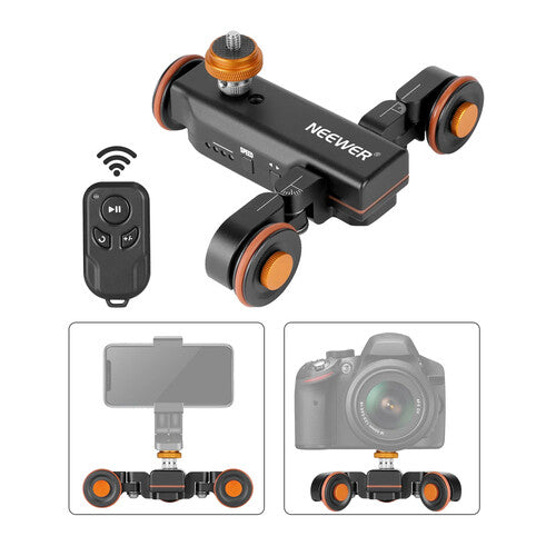DL100 3-Wheels 3-Speed Wireless Video Camera Dolly with Remote Control