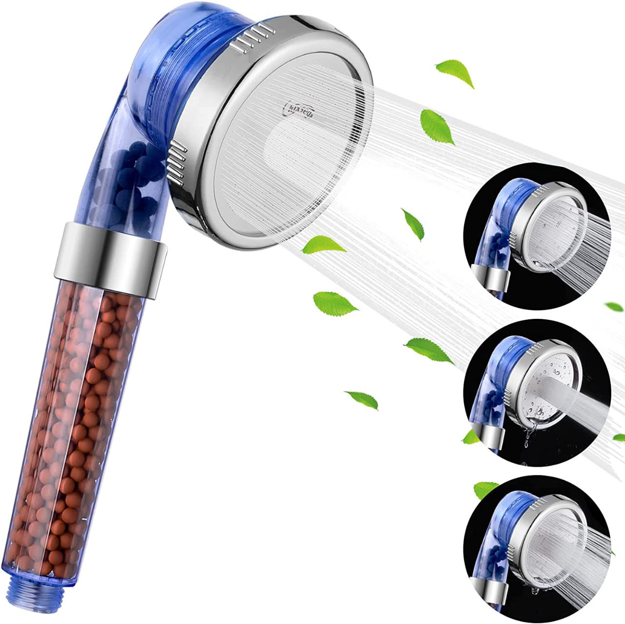 High Pressure Beaded Shower Head Soften Hard Water Water Saving RV Ecowater