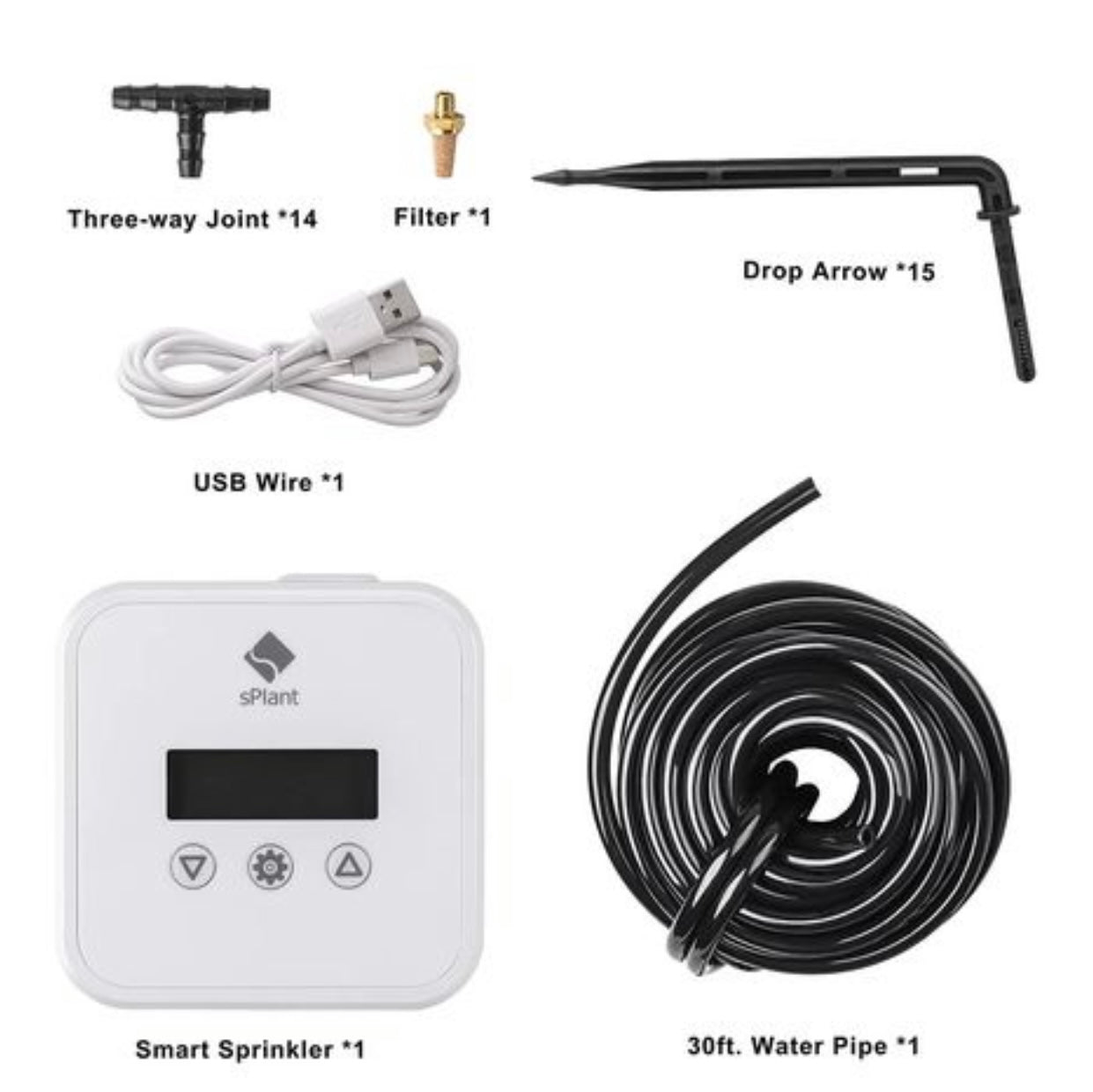 LCD Automatic Drip Irrigation Kit for 15 Plants, DIY Plant Self Watering System Device Digital