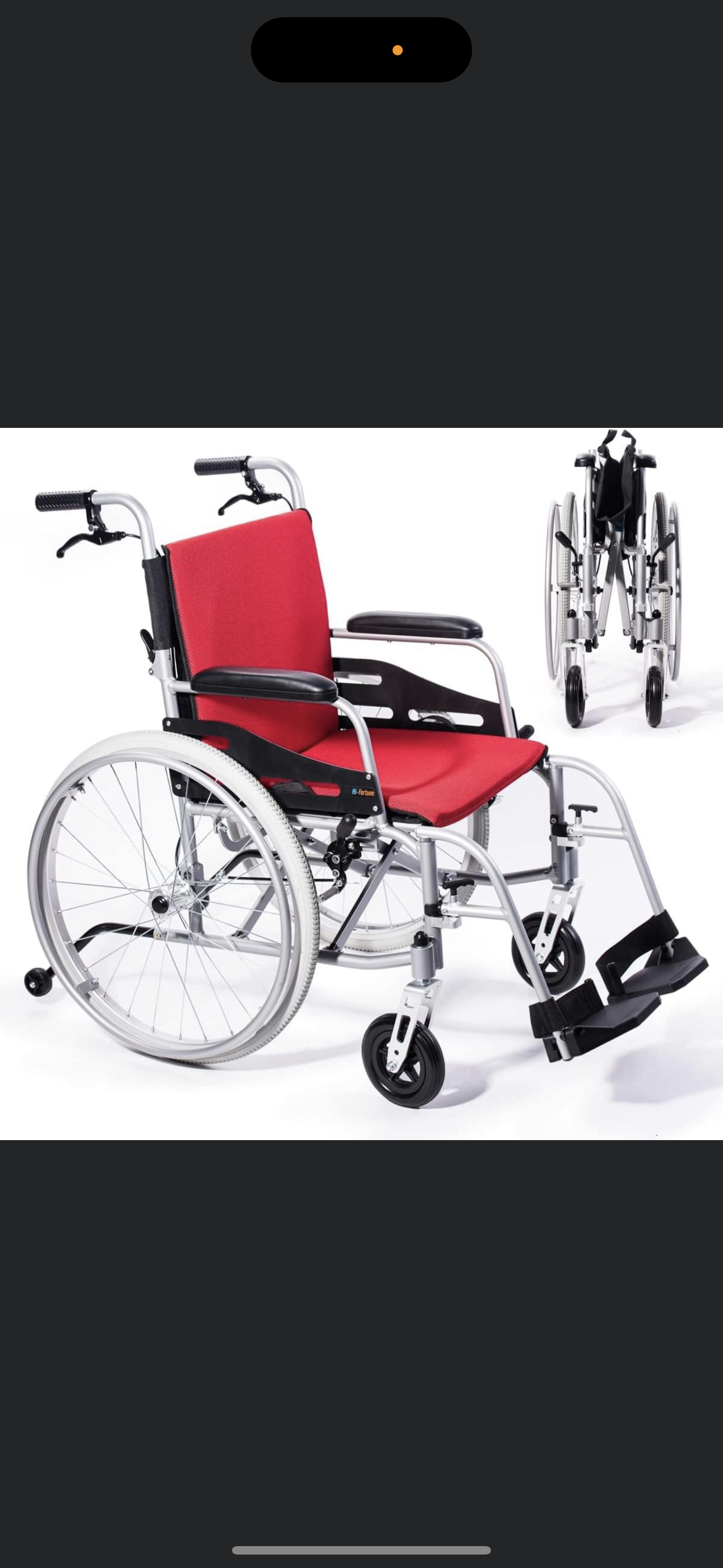 Magnesium Wheelchair 21lbs Self-propelled Chair Portable and Folding 17.5”